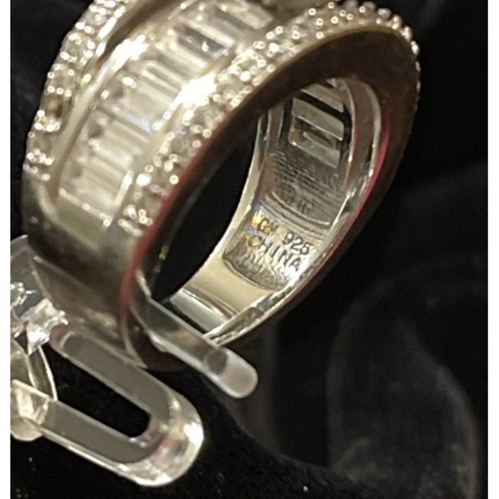JTV GM 9.25 Sterling Silver CZ Engagement Wedding Anniversary Ring Size 5 - Picture 7 of 11